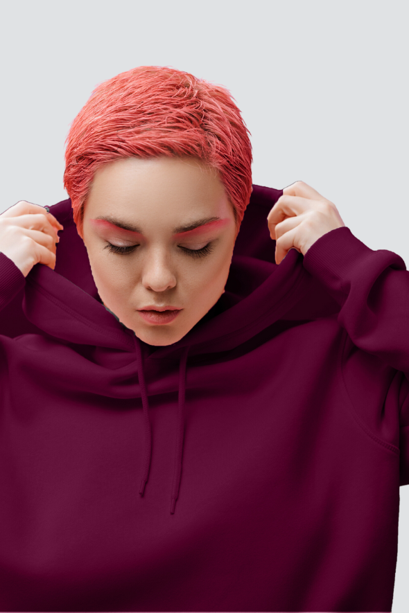 REGULAR UNISEX HOODIE #004 //  MAROON