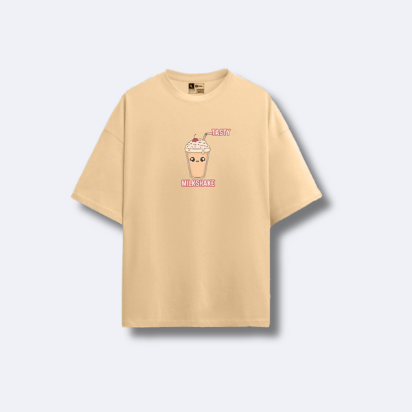 Oversize Cute Wear Beige | TASTY MILKSHAKE