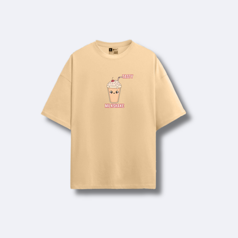 Oversize Cute Wear Beige | TASTY MILKSHAKE