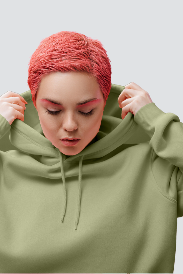 REGULAR UNISEX HOODIE #006 //  OLIVE GREEN