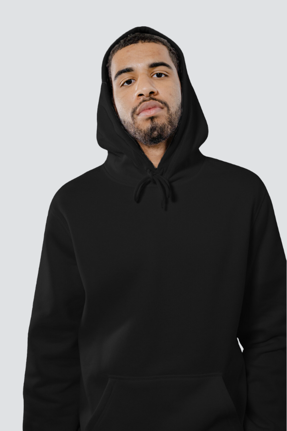 REGULAR UNISEX HOODIE #002 // BLACK