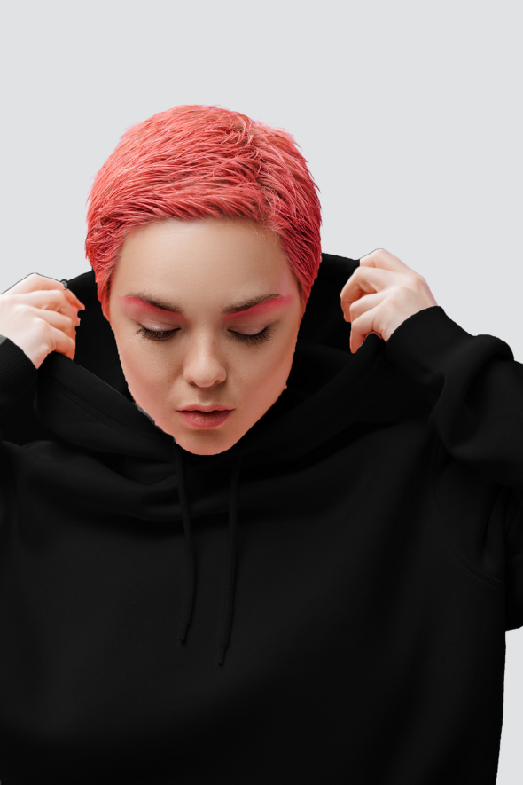 REGULAR UNISEX HOODIE #002 // BLACK