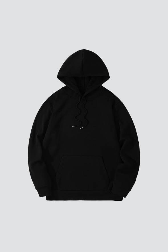 REGULAR UNISEX HOODIE #002 // BLACK