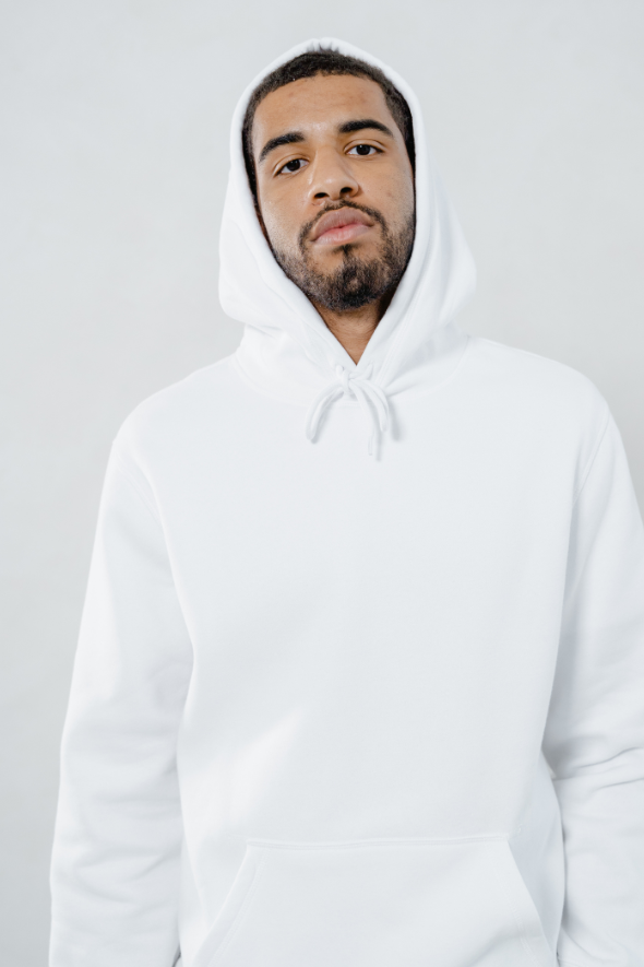REGULAR UNISEX HOODIE #001  // WHITE