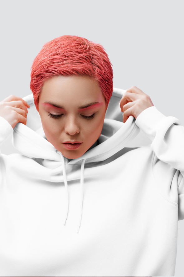 REGULAR UNISEX HOODIE #001  // WHITE